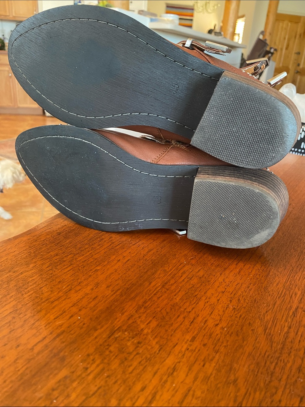 Studded Skechers Brown Women's Ankle Boots - Picture 7 of 8